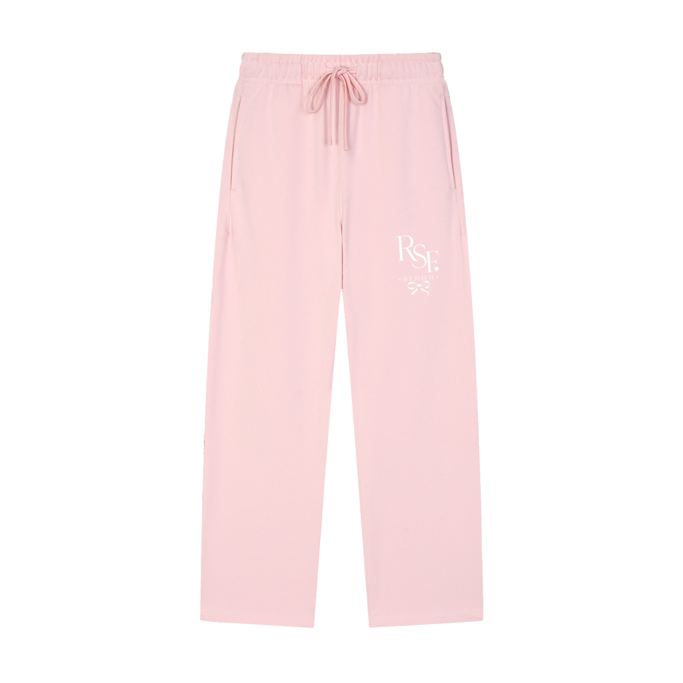 Solid Color Straight-Leg Sweatpants