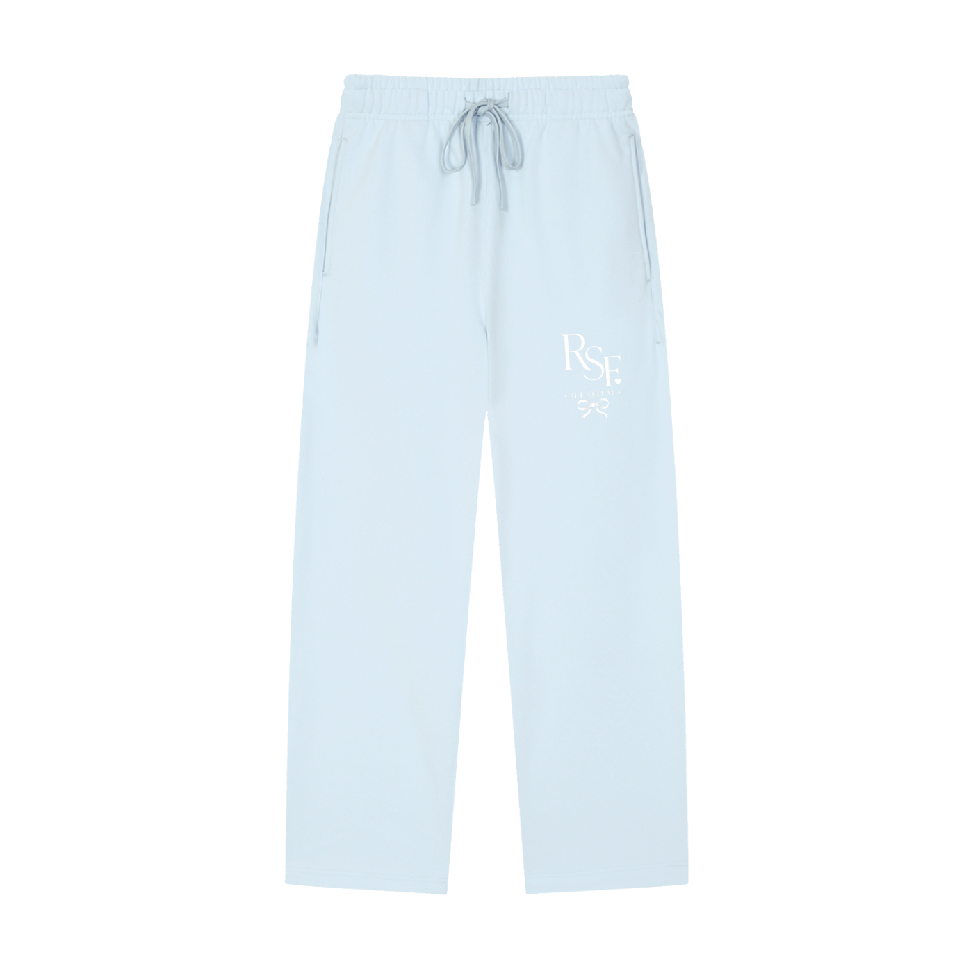 Solid Color Straight-Leg Sweatpants